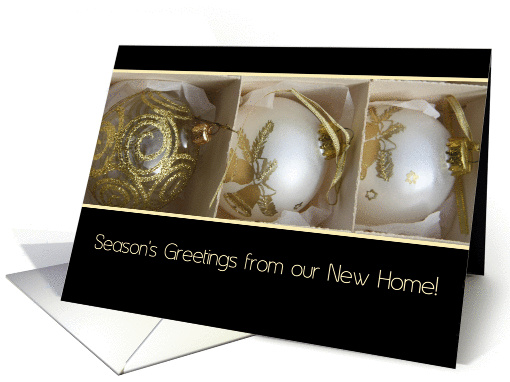 Season's Greetings from New Home - new address announcement card