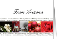 Arizona State specific card red, black & white Winter collage card