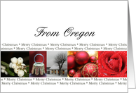 Oregon State specific card red, black & white Winter collage card