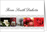 South Dakota State specific card red, black & white Winter collage card