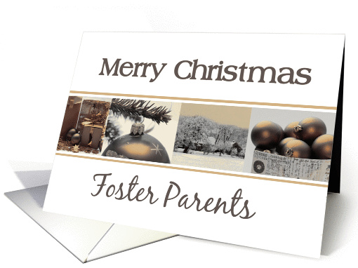 Foster Parents Merry Christmas, sepia, black & white... (867732)