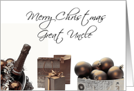 Great Uncle Merry Christmas, sepia, black & white Winter collage card