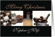 Nephew & Wife sepia, black & white Winter collage card