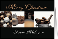 Michigan State specific Merry Christmas card Winter collage card