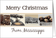 Mississippi State specific Merry Christmas card Winter collage card