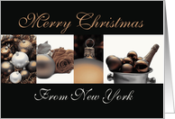 New York State specific Merry Christmas card Winter collage card