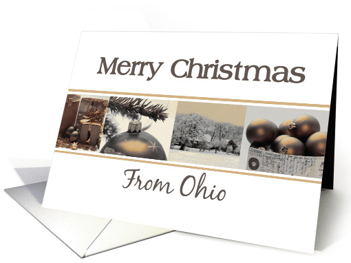 Ohio State specific Merry Christmas card Winter collage card (871492)