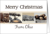 Ohio State specific Merry Christmas card Winter collage card