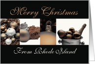 Rhode Island State specific Merry Christmas card Winter collage card