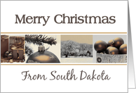 South Dakota State specific Merry Christmas card Winter collage card