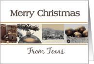 Texas State specific Merry Christmas card Winter collage card