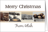 Utah State specific Merry Christmas card Winter collage card