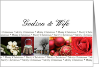 Godson & Wife Merry Christmas collage card