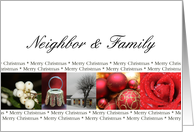 Neighbor & Family Merry Christmas collage card