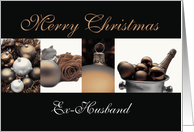 Ex-Husband - Merry Christmas card Sepia Winter collage card