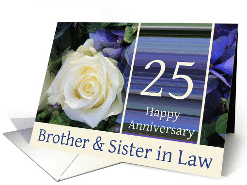 25th Anniversary for Brother & Sister in Law card (898737)