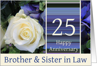 25th Anniversary for Brother & Sister in Law card
