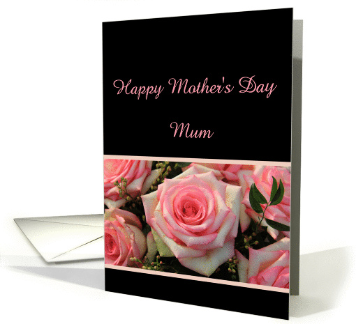 Pink rose mother's day card for Mum card (905274)