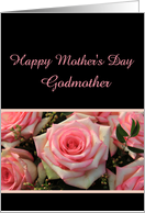 Pink rose mother’s day card for Godmother card