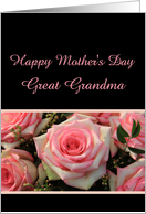 Pink rose mother’s day card for Great Grandma card