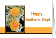 Mother’s Day card, Yellow roses card