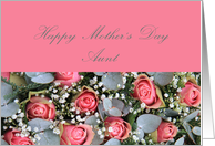 Mother’s Day Card Eucalyptus and pink roses for Aunt card