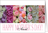Happy Mother’s Day, mixed pastel roses for Aunt card