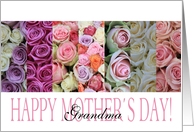 Happy Mother’s Day, mixed pastel roses for Grandma card