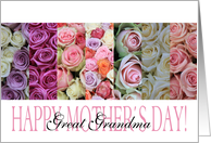 Happy Mother’s Day, mixed pastel roses for Great Grandma card