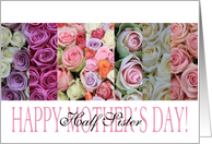 Happy Mother’s Day, mixed pastel roses for Half Sister card