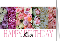 65th Birthday Card for Mum, pastel roses card