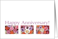 8th Wedding Anniversary Card pastel roses card