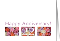 22nd Wedding Anniversary Card pastel roses card