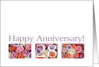 28th Wedding Anniversary Card pastel roses card