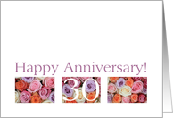 30th Wedding Anniversary Card pastel roses card