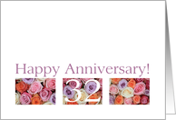 32nd Wedding Anniversary Card pastel roses card