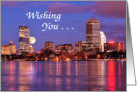 Boston Skyline Birthday Card