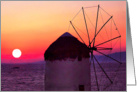 Mykonos windmill card