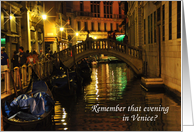 Romance in Venice card