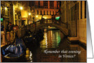 Romance in Venice card