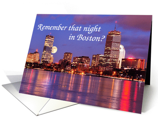Boston Skyline Anniversary card (888958)