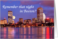 Boston Skyline Anniversary Card