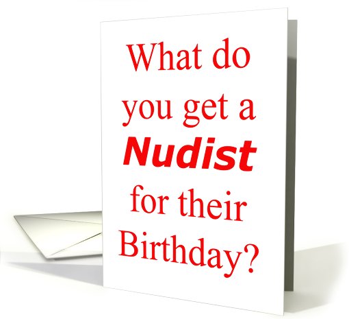 Nudist Birthday card (530178)