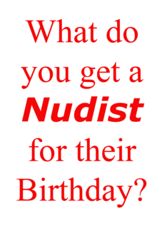 Nudist Birthday