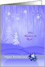 Winter Anniversary Wishes - Season Specific - Cool light blue card