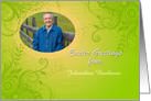 Photo Easter Greeting Card on Lime Green Design card