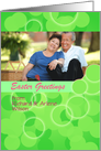 Photo Easter Greeting Card on Spring Green card