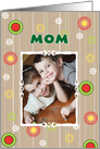 Mother’s day photo card with floral background card