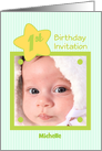 1st Birthday Invitation Photo Card