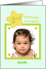 2nd Birthday Invitation Photo Card
